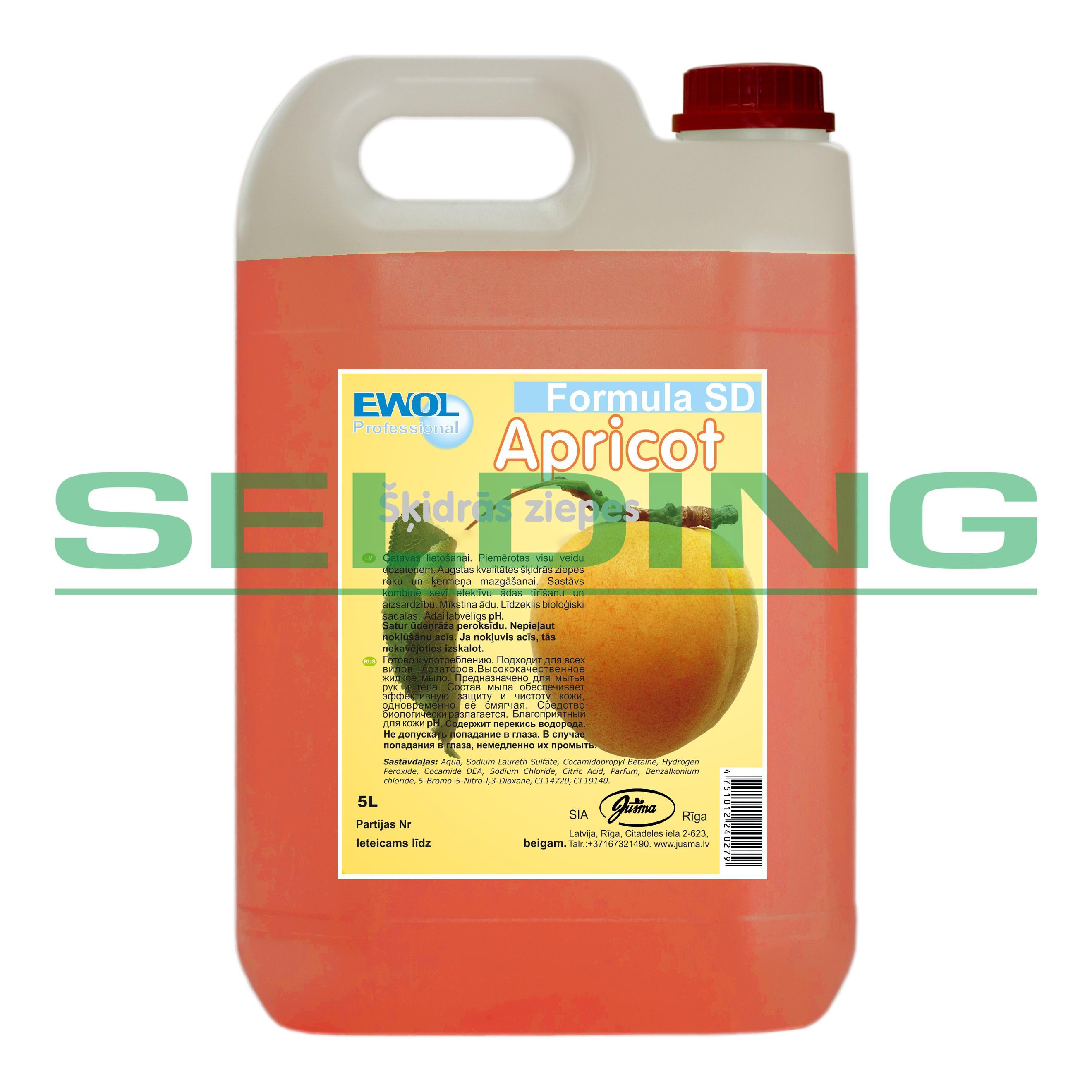 Šķidrās ziepes EWOL SD Apricot