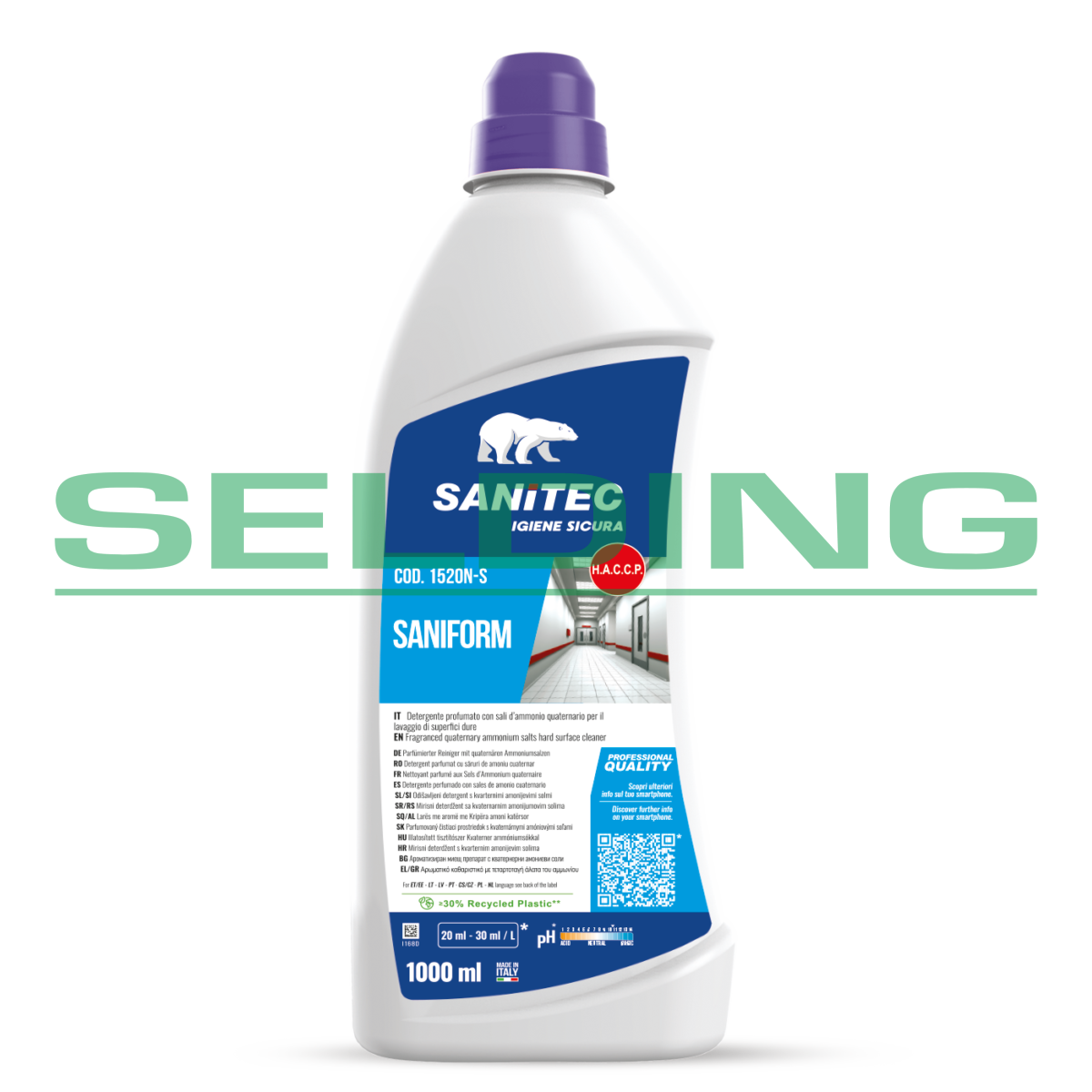 Italchimica Universāls aromatizēts tīrīšanas līdzeklis Sanitec
