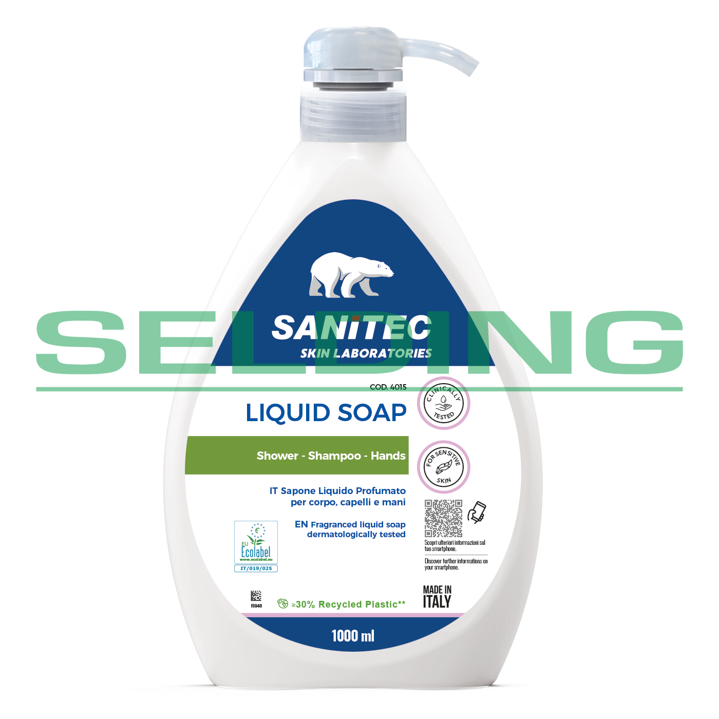 Italchimica Ekoloģiskās šķidrās ziepes Sanitec GREEN