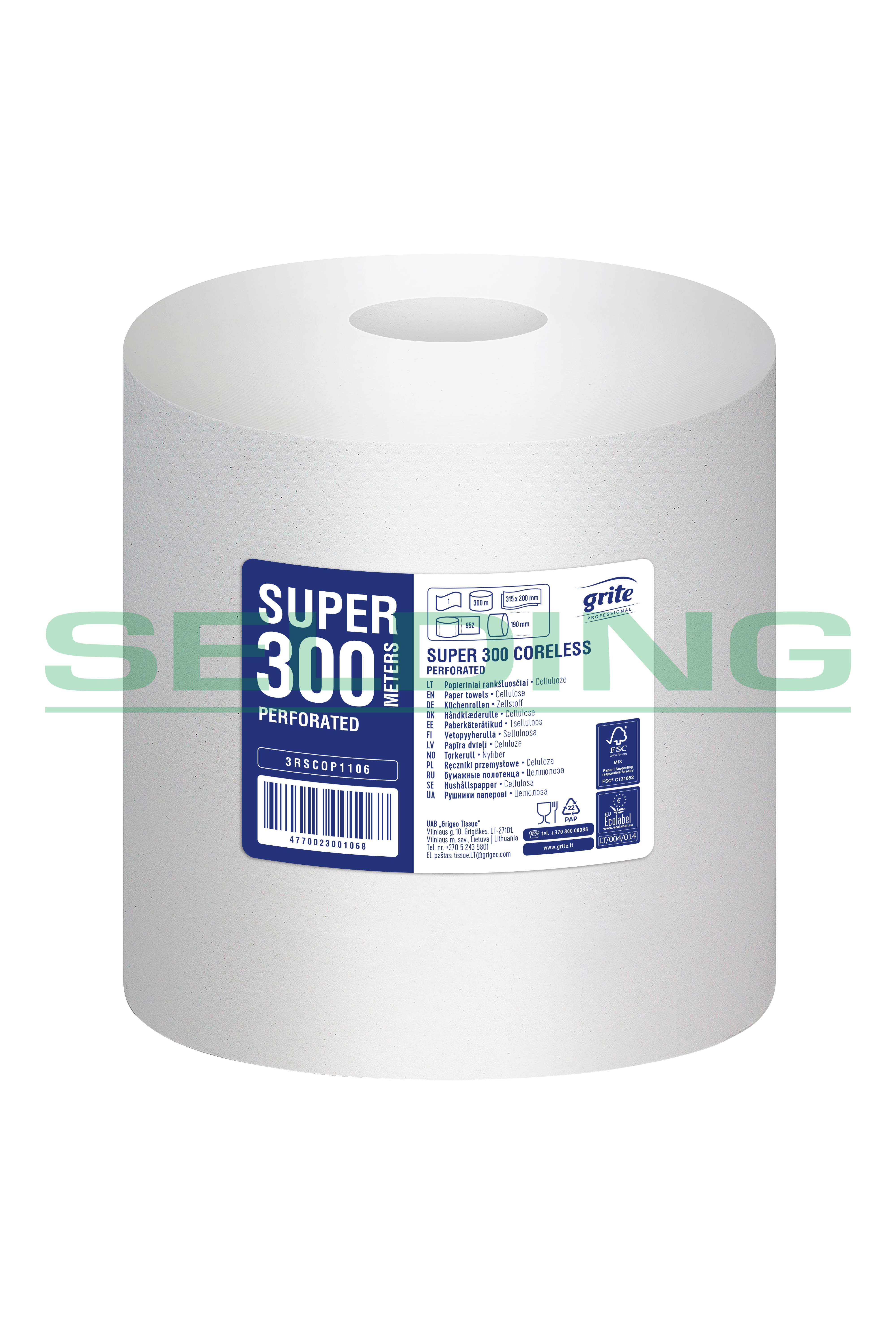 Roku dvieļi Grite Super 300 Coreless